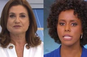 Isabela Scalabrini também já criou um verdadeiro climão no Jornal Hoje, apresentado por Maju Coutinho, na Globo (Foto: Reprodução)