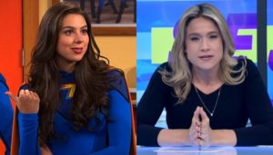 Kira Kosarin em cena de The Thundermans e Fernanda Gentil no Se Joga; série exibida no SBT venceu Record e Globo na audiência (Foto: Divulgação/Nickelodeon e Reprodução/Globo)