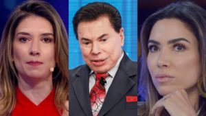 Silvio Santos e suas herdeiras, Rebeca e Patricia Abravanel (fotos: reprodução/SBT)