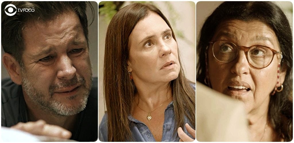 Raul, Thelma e Lurdes da novela Amor de Mãe 