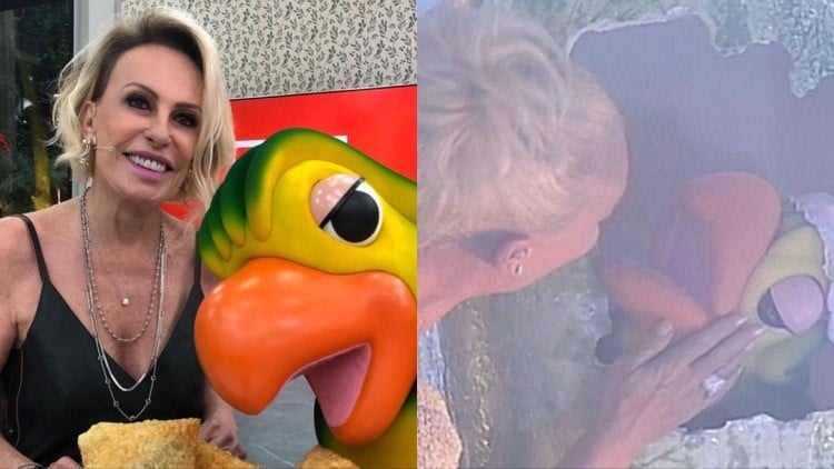 Em imagens raras, Ana Maria Braga faz "parto" de Louro José no Mais Você (Montagem: TV Foco)