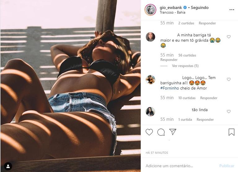 Giovanna Ewbank impressiona com abdômen seco, mesmo estando grávida (Reprodução/Instagram)