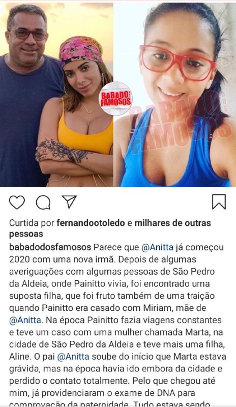 Anitta e sua nova suposta irmã 