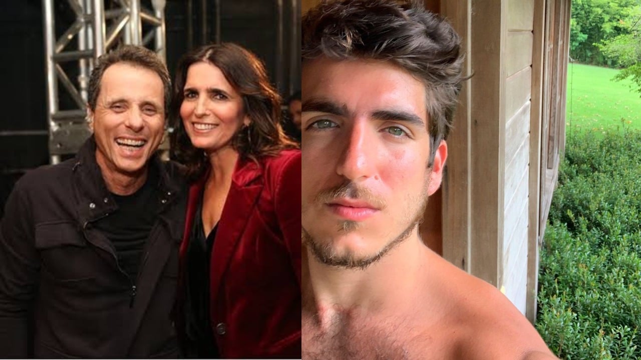 Malu Mader e Tony Bellottto com João Mader Bellotto (Foto: Reprodução/TV Globo/Instagram)