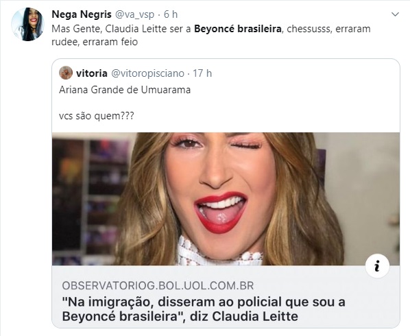 Após ser chamada de ‘Beyoncé brasileira’, Claudia Leitte vira meme e pessoas discordam totalmente