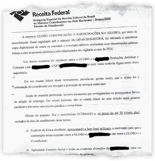 Globo vira alvo de investigação da Receita Federal. Foto: Revista VEJA