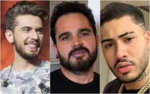 Gustavo Mioto, Luciano Camargo e Kevinho foram alvos de rumores e acusações envolvendo relações homossexual. Foto: Reprodução