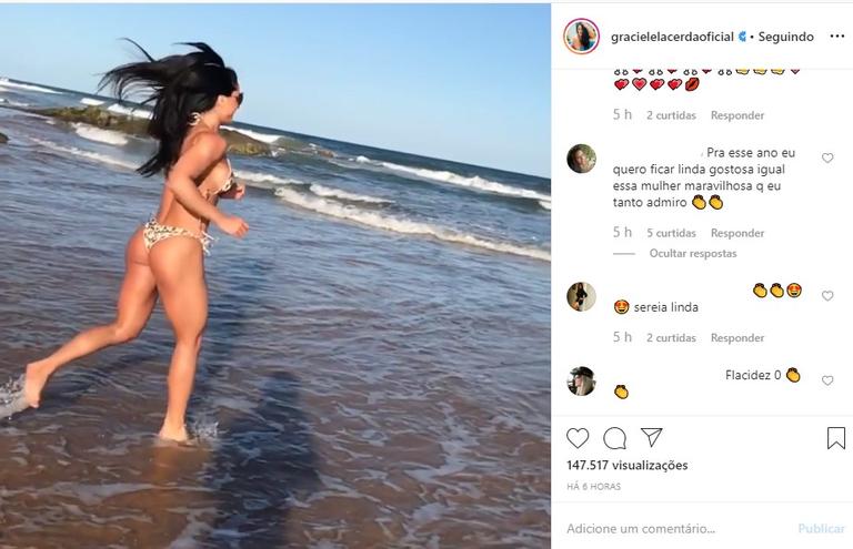 Graciele Lacerda impressiona seguidores com corpo treinado (Reprodução/Instagram)