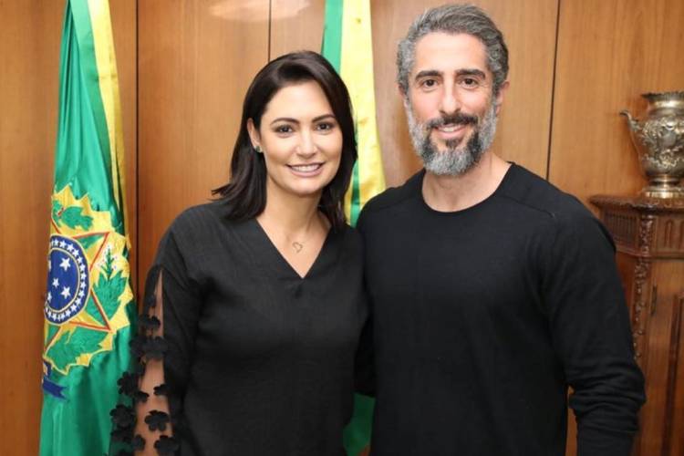 Marcos Mion e Michelle Bolsonaro (Foto: Reprodução)