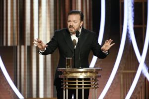 Ricky Gervais causa polêmica com discurso de abertura do Globo de Ouro 2020 (Foto: Reprodução)