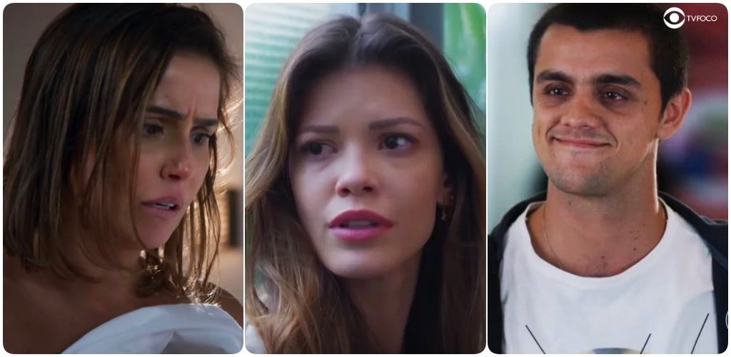 Téo, Kyra e Alexia são personagens da nova novela Salve-se Quem Puder 