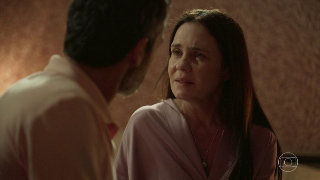 Thelma em cena na novela Amor de Mãe 