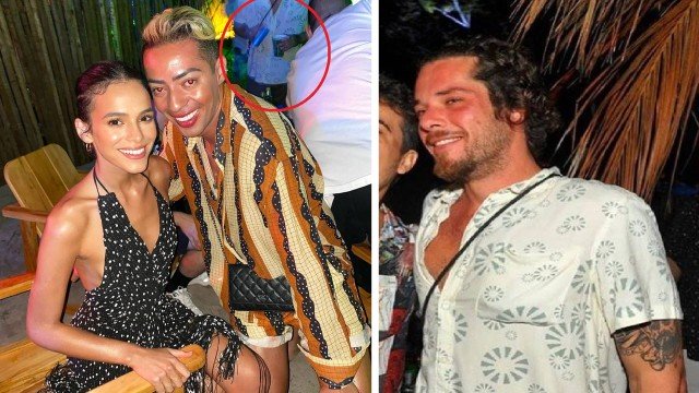 Foto mostra que Bruna Marquezine esteve perto do irmão de Giovanna Ewbank (Foto: Reprodução)