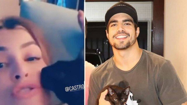 Grazi Massafera ganha gatinho de presente de Caio Castro Foto: Reprodução/Instagram