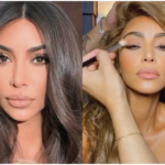 Kim Kardashian surge loira e é descoberta pela irma Kylie Jenner (Foto: Reprodução)