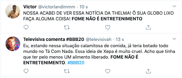 Internautas detonam Big Brother Brasil. Foto: Reprodução