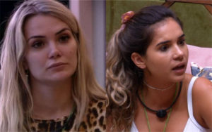 Gizelly não quer mais saber de dormir com Marcela no BBB (Foto: Reprodução / TV Globo)