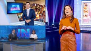 Rebeca Abravanel no Roda a Roda Jequiti, Luiz Bacci no Cidade Alerta e o Jornal Nacional foram destaque de audiência (Foto: Divulgação/SBT/Record/TV Globo/Montagem TV Foco)