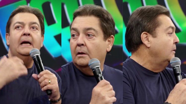 Faustão pensou que o Domingão estava fora do ar e mandou recado para galera (Montagem: TV Foco)