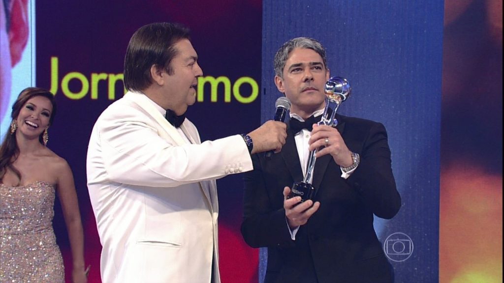 Faustão e William Bonner no troféu Melhor do Ano (Foto: Divulgação/TV Globo)