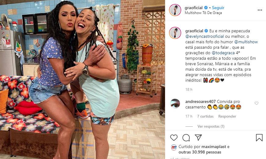 Gracyanne Barbosa se declarou para bonitona (Foto: Reprodução/ Instagram)