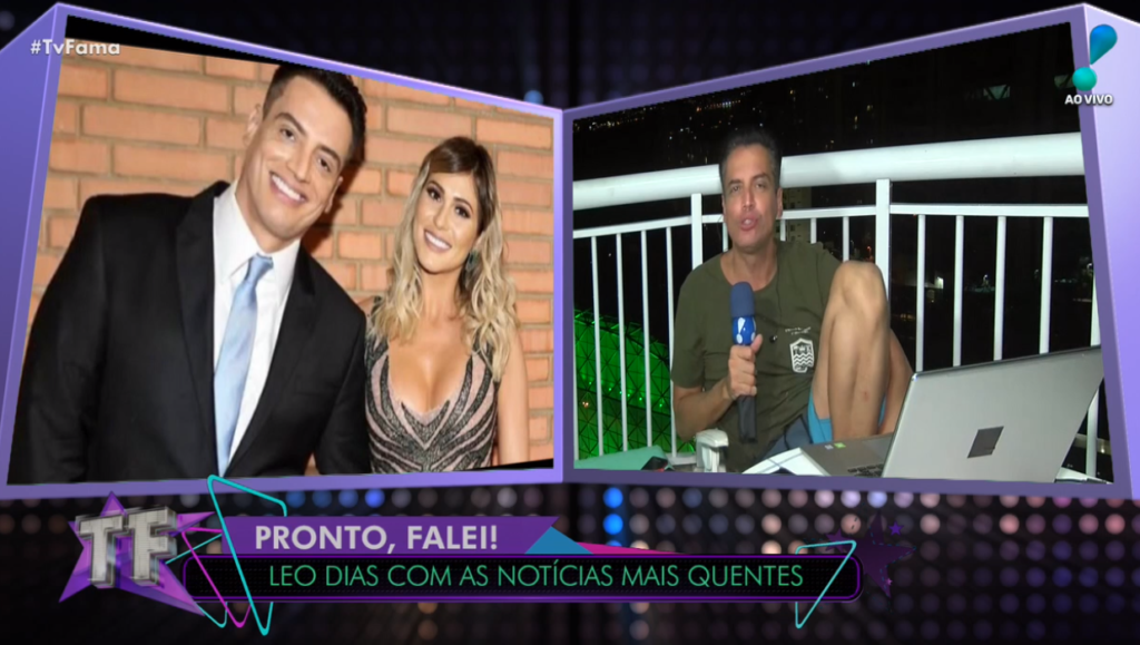 Leo Dias fala sobre sua atual relação com Lívia Andrade direto do TV Fama (Foto: Reprodução)