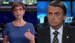 Renata Lo Prete critica Bolsonaro no Jornal da Globo (Foto: Reprodução/ Montagem TV Foco)