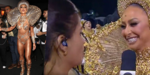 Sabrina Sato vira destaque ao vivo na cobertura do Carnaval na Globo (Foto reprodução)