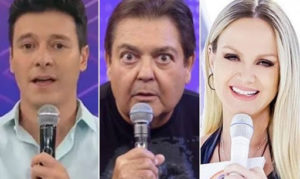 Rodrigo Faro e Faustão sofreram com Eliana em audiência - Foto: Montagem