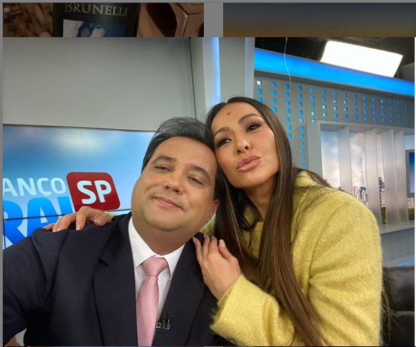 Sabrina Sato e Geraldo Luís (Foto: Record)