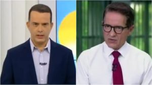 Jornalista de afiliada da Globo cometeu gafe semelhante a de Carlos Tramontina. (Foto: Montagem/Reprodução)