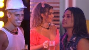 Gizelly e Flayslane disputam o coração de Felipe Prior no BBB20 - Foto: Montagem