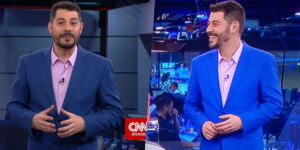 Visual novo de Evaristo Costa na CNN Brasil dividiu opiniões (Foto montagem: TV Foco)