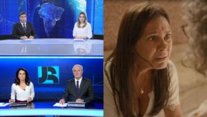 Jornal da Record, SBT Brasil e Amor de Mãe foram destaques de audiência (Foto: Reprodução/SBT/TV Globo/Record/Montagem TV Foco)