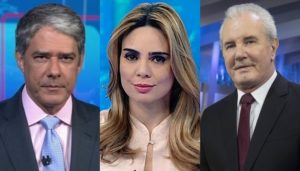 William Bonner (Jornal Nacional), Rachel Sheherazade (SBT Brasil) e Celso Freitas (Jornal da Record): faturamento em alta (Foto: Reprodução/Globo/SBT/Record/Antonio Chahestian)