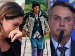 A famosa Primeira-dama do Brasil e esposa do presidente Jair Bolsonaro, Michelle Bolsonaro voltou a ter o seu nome na boca do povo após o seu marido revelar que estava com suspeita de ter contraído o coronavírus (Foto: montagem TV Foco)