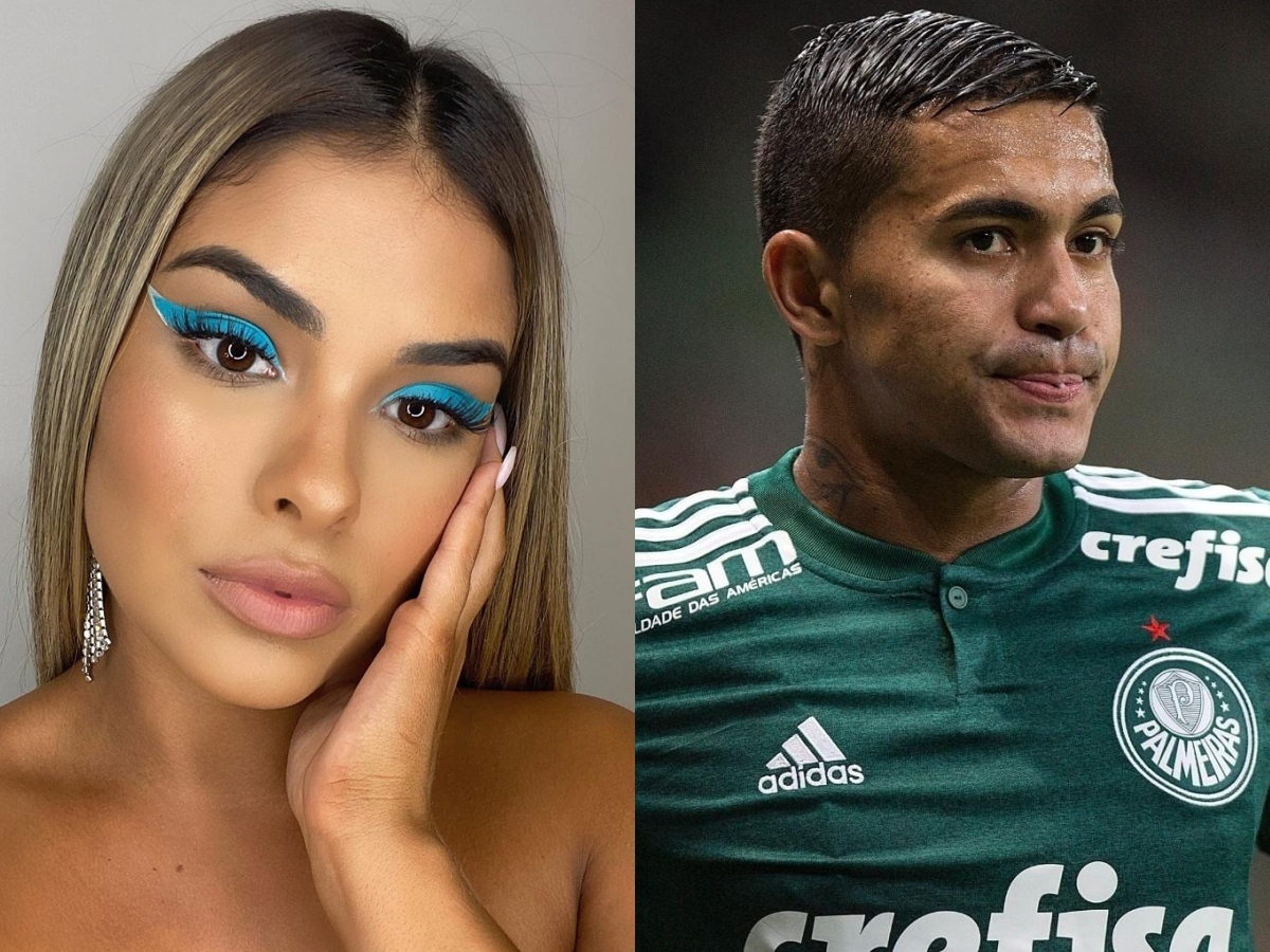 A famosa ex-BBB da Globo, Munik Nunes e Dudu, do Palmeiras Foto: Reprodução/montagem TV Foco)