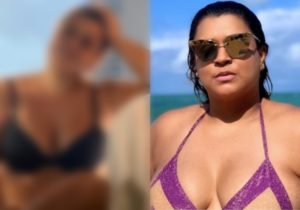 Preta Gil arrancou suspiros ao surgir de calcinha e sutiã (Foto: Reprodução)