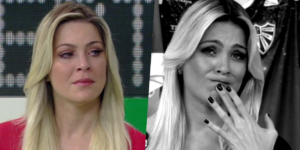 A apresentadora da Band, Renata Fan, foi flagrada falando da emissora (Foto montagem: TV Foco)