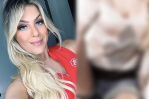 Renata Fan causou ao surgir com shorts curtíssimo em cima de uma bola (Foto: Reprodução)