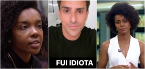 Rodrigo Branco foi acusado de racismo após comentários sobre Thelma, do BBB 20, e a apresentadora da Globo, Maju Coutinho (Reprodução)