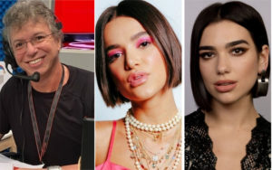 Boninho do BBB20, Manu Gavassi e Dua Lipa (Foto: Divulgação)