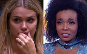 Marcela não gostou da fala de Thelma do BBB20 e fez questão de rebater (Foto: TV Foco)