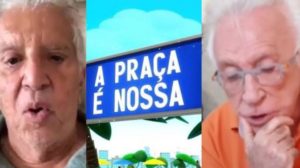 Carlos Alberto de Nóbrega se preocupa com funcionários da Praça É Nossa. Moacyr Franco teve um desligamento triste em 2017 (Montagem: TV Foco)