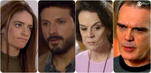 Débora, Marcelo, Glória e Pendleton de As Aventuras de Poliana (Foto: Montagem/TV Foco)