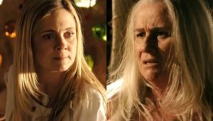 Carminha (Adriana Esteves) e Lucinda (Vera Holtz) têm segredo em Avenida Brasil (Foto: Reprodução/Globo/Montagem TV Foco)