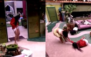 BBB20: Flayslane dá vexame e mija no chão da sala (Foto: reprodução/Globoplay)