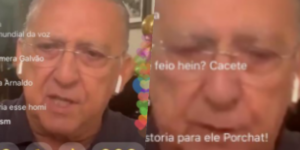 Galvão Bueno deu uma entrevista especial para Fábio Porchat ao vivo (Foto montagem: TV Foco)