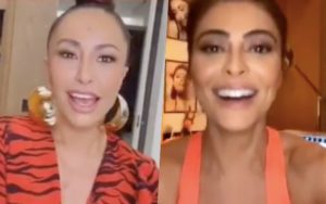 Juliana Paes e Sabrina Sato fazem live no Instagram (Foto: Reprodução)