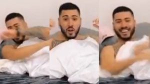 Kevinho surge em vídeo mostrando que é bom de cama (Montagem: TV Foco)